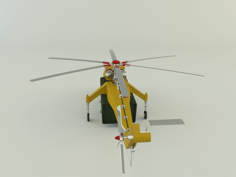 Sikorsky S-64 Skycrane helicopter Modelo 3D