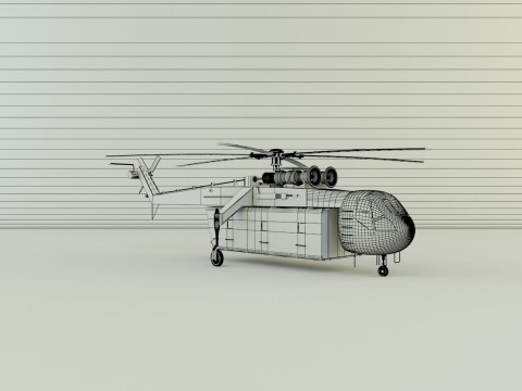 Sikorsky S-64 Skycrane helicopter Modelo 3D
