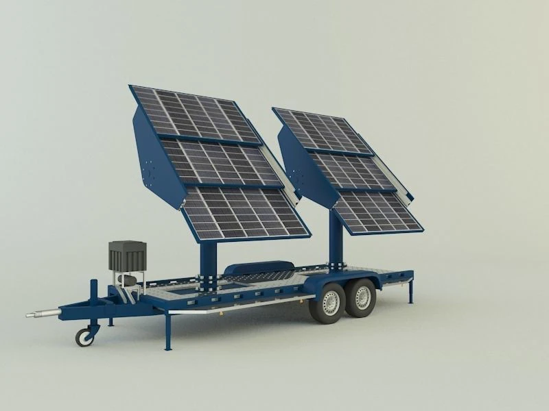 Solar panel carrier 3D Model .c4d .max .obj .3ds .fbx .stl .blend 