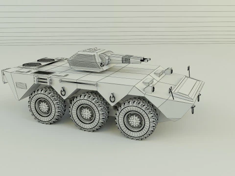 Armored vehicle AVC Mk2 3D Model