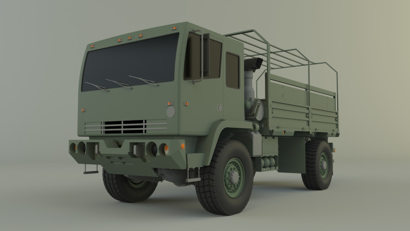 M1078 4X4 military cargo truck Modello 3D .c4d .max .obj .3ds .fbx .stl .blend