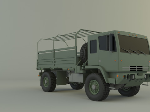 M1078 4X4 military cargo truck Modello 3D