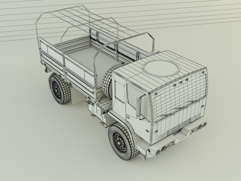 M1078 4X4 military cargo truck Modello 3D