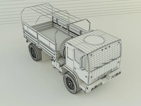 M1078 4X4 military cargo truck 3D Model