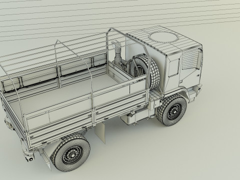 M1078 4X4 military cargo truck Modello 3D