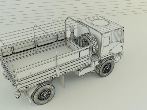M1078 4X4 military cargo truck 3D Model