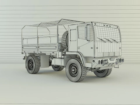 M1078 4X4 military cargo truck 3D Model