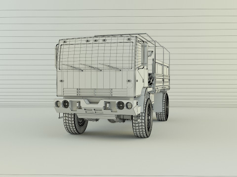 M1078 4X4 military cargo truck Modello 3D