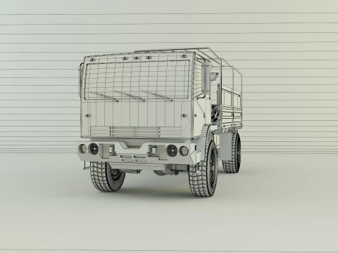 M1078 4X4 military cargo truck 3D Model