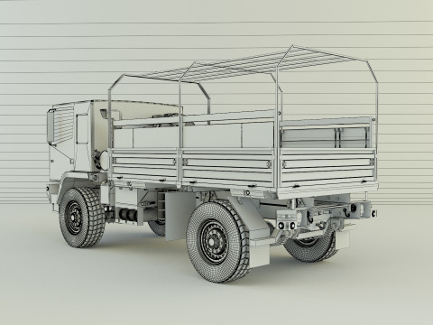 M1078 4X4 military cargo truck Modello 3D