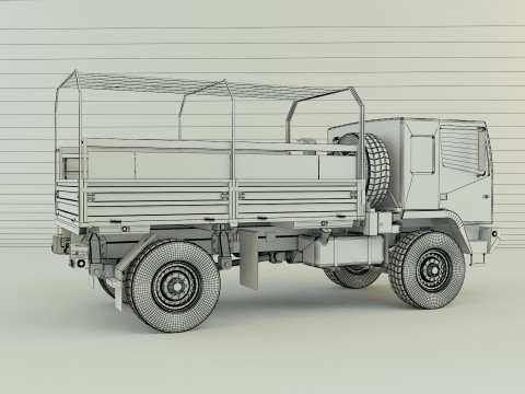 M1078 4X4 military cargo truck Modello 3D