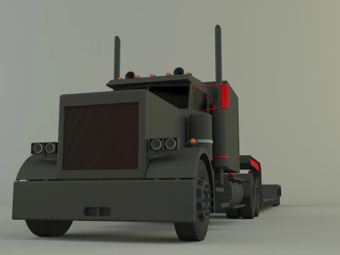 LKW 3achs Tieflader 3D Modell