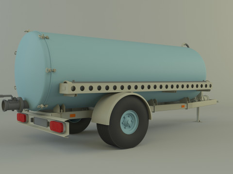 Water transport trailer Modèle 3D