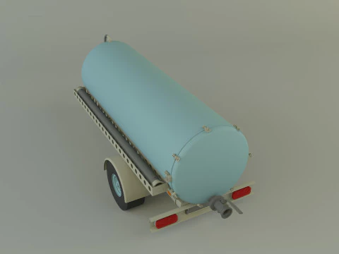 Water transport trailer 3D Model