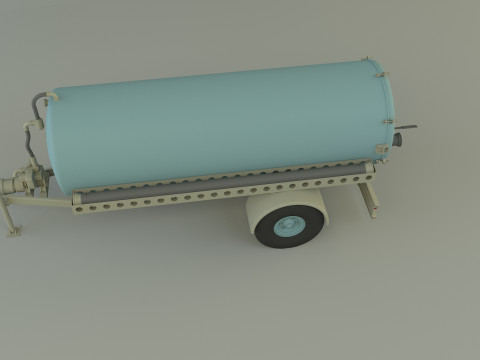Water transport trailer Modèle 3D