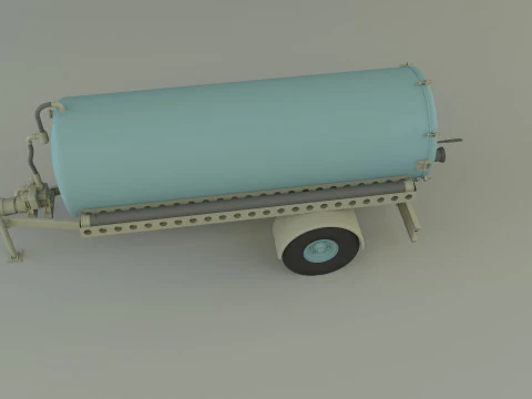 Water transport trailer 3D Model