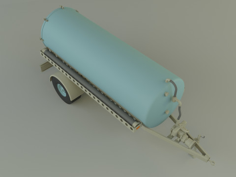 Water transport trailer Modèle 3D