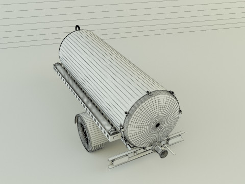 Water transport trailer Modèle 3D