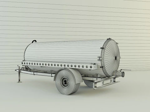 Water transport trailer 3D Model