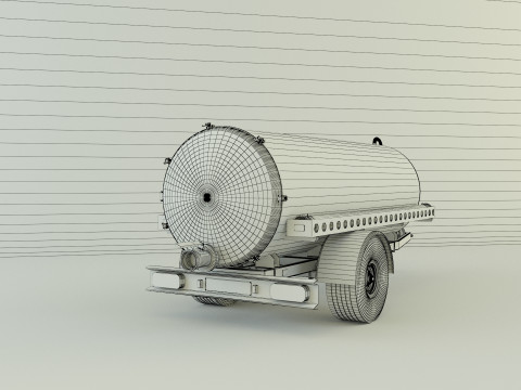 Water transport trailer Modèle 3D