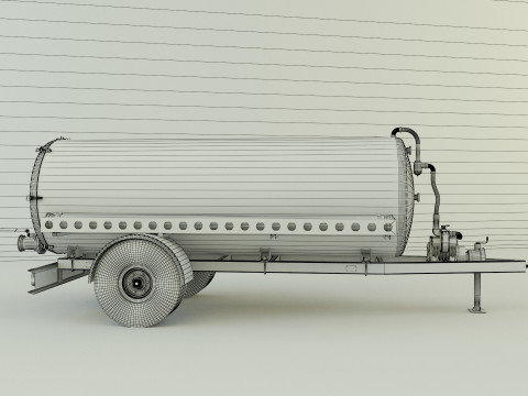 Water transport trailer Modèle 3D