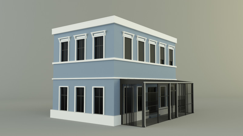 Building 48 3D 模型 .c4d .max .obj .3ds .fbx .stl .blend 