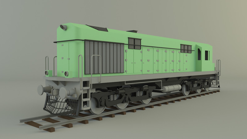 Train locomotive model Modello 3D .c4d .max .obj .3ds .fbx .stl .blend 