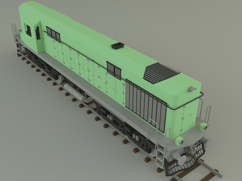 Train locomotive model Modello 3D