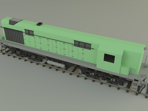 Train locomotive model Modello 3D