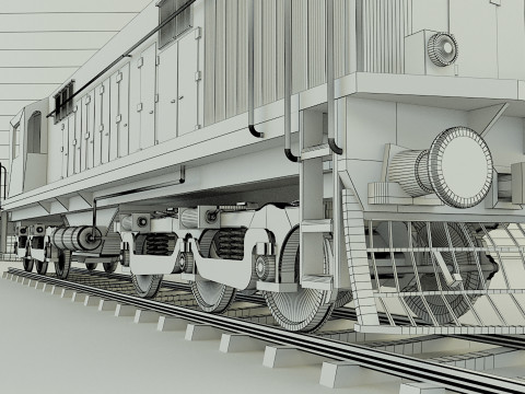 Train locomotive model Modello 3D
