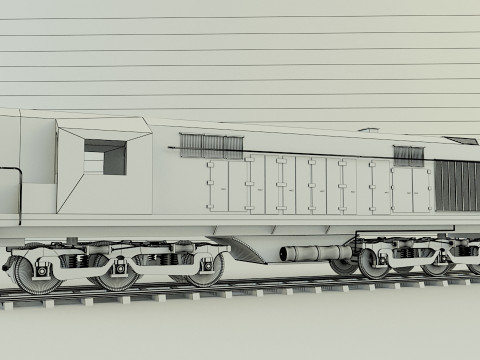 Train locomotive model Modello 3D