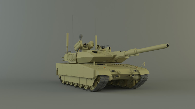 Leopard 2 military tank 3D Model .c4d .max .obj .3ds .fbx .stl .blend