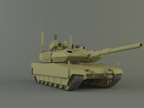 Leopard 2 military tank 3D Model