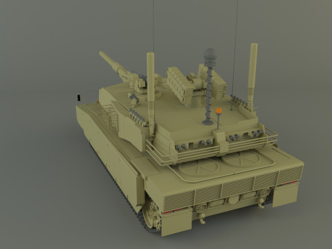 Leopard 2 military tank 3D Model