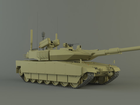 Leopard 2 military tank 3D Model