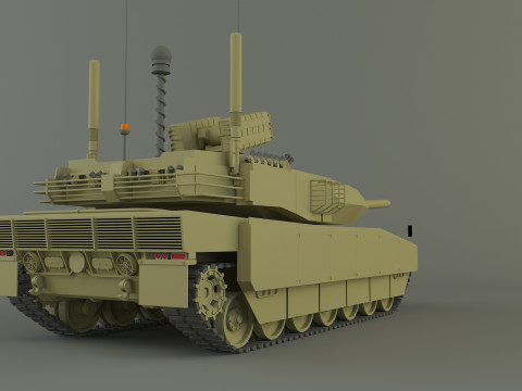 Leopard 2 military tank 3D Model