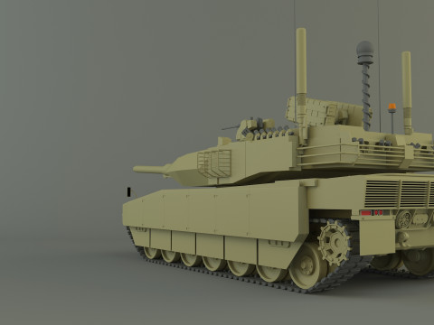 Leopard 2 military tank 3D Model