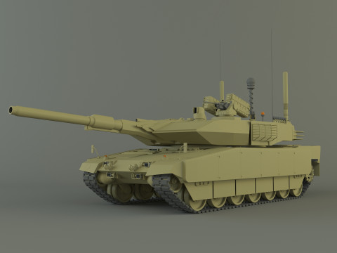 Leopard 2 military tank 3D Model