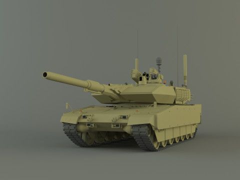 Leopard 2 military tank 3D Model