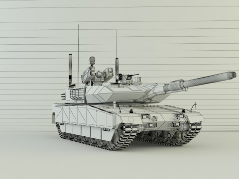 Leopard 2 military tank 3D Model