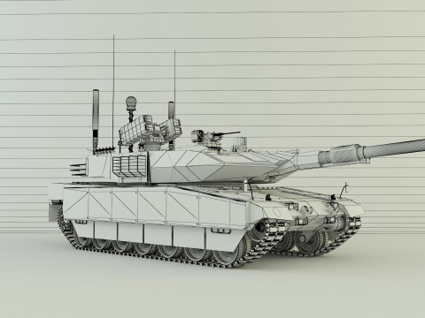 Leopard 2 military tank 3D Model