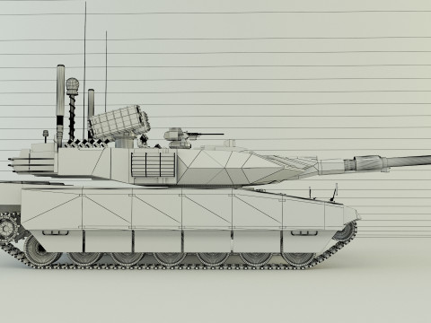 Leopard 2 military tank 3D Model
