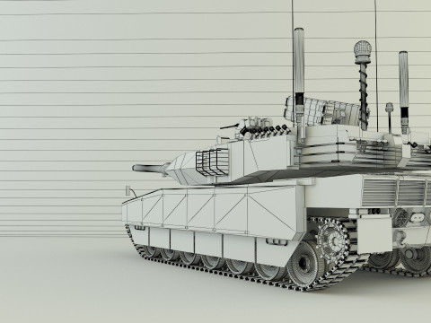 Leopard 2 military tank 3D Model