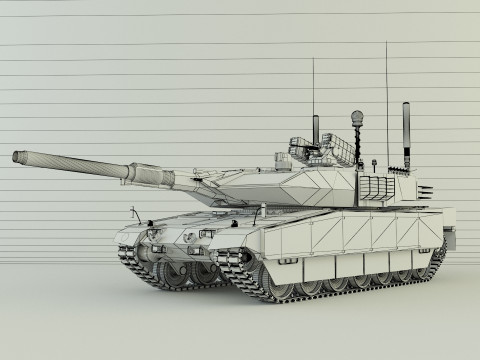 Leopard 2 military tank 3D Model