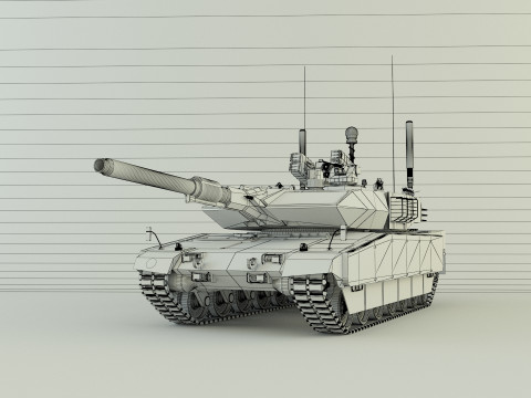 Leopard 2 military tank 3D Model