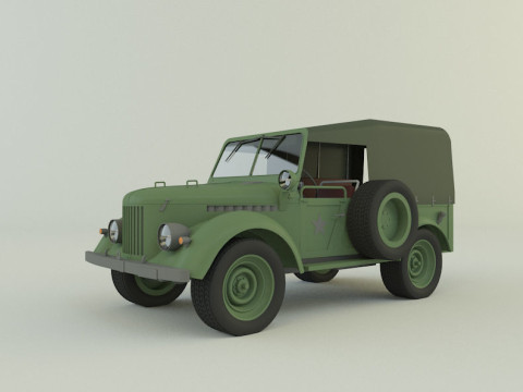 Soviet off-road vehicles GAZ-69 Modelo 3D