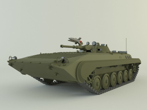 Soviet tracked infantry fighting vehicle BMP-1 3D 모델