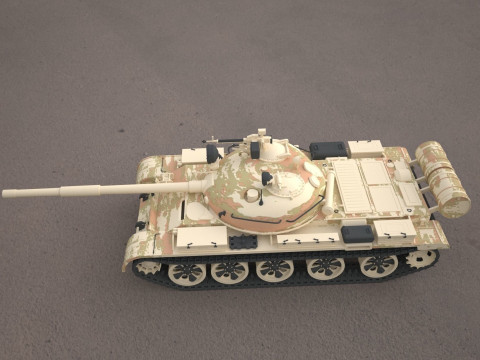 T62 military tank Modelo 3D