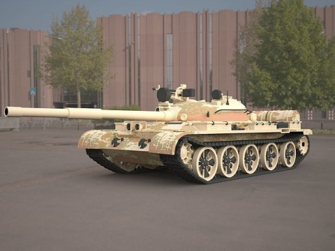 T62 military tank Modelo 3D