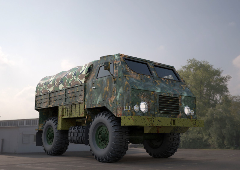Tam-110-military truck Modèle 3D .c4d .max .obj .3ds .fbx .stl .blend 